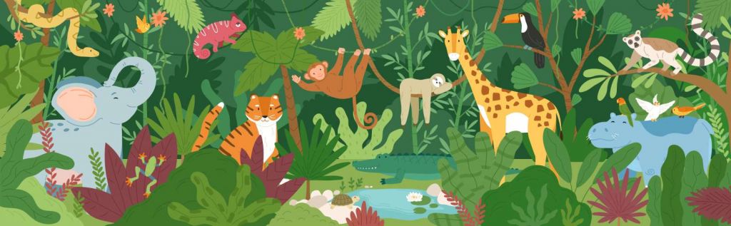 Jungle behang voor kinderen