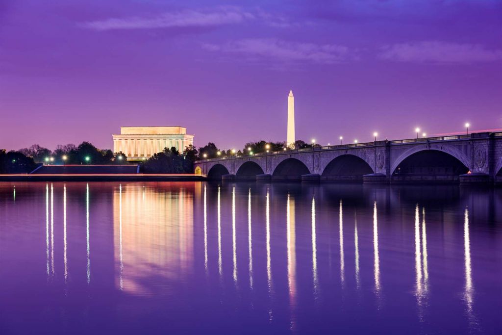 Washington met een paars effect